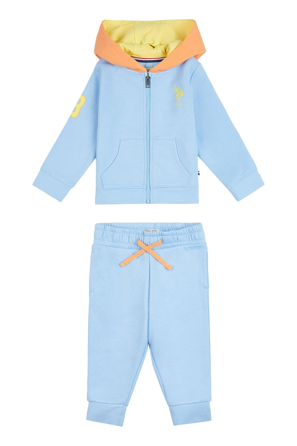 U.S. Polo Assn. Baby Player 3 Zip Up Hoodie And Jogger Set in Blue Bell U.S. Polo Assn. UK