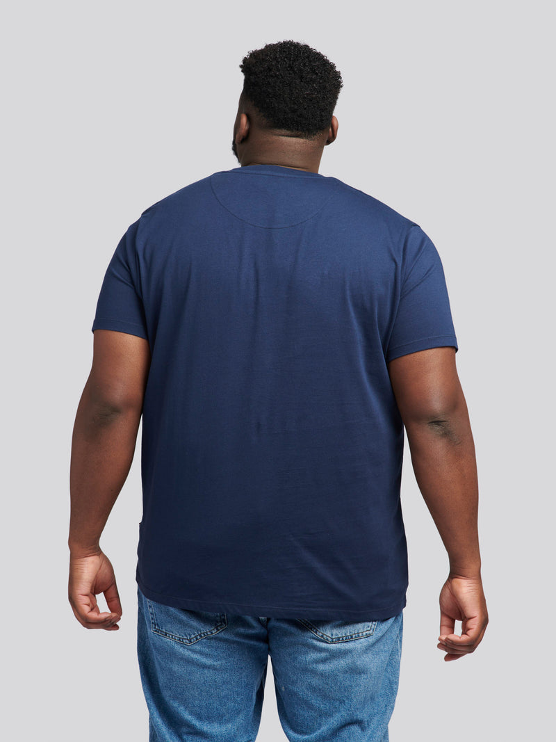 Mens Big & Tall Rider Graphic T-Shirt in Navy Blue