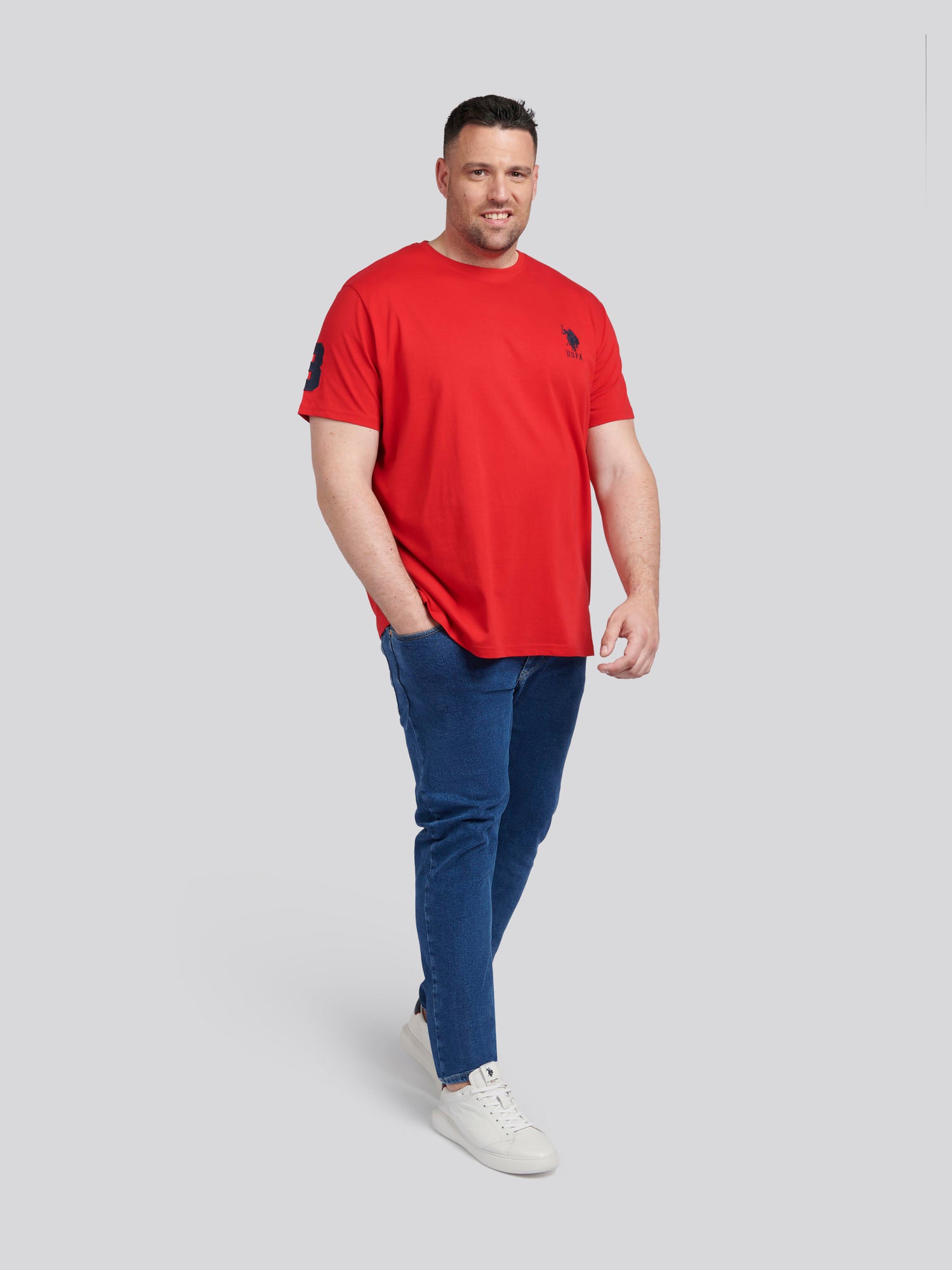 Mens Big & Tall Player 3 T-Shirt in Haute Red