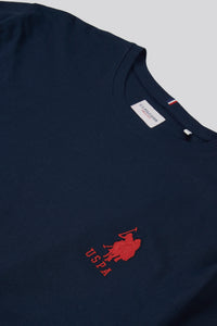 Mens Big & Tall Player 3 T-Shirt in Dark Sapphire Navy / Haute Red DHM