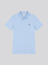 Mens Big & Tall Pique Polo Shirt in Chambray Blue