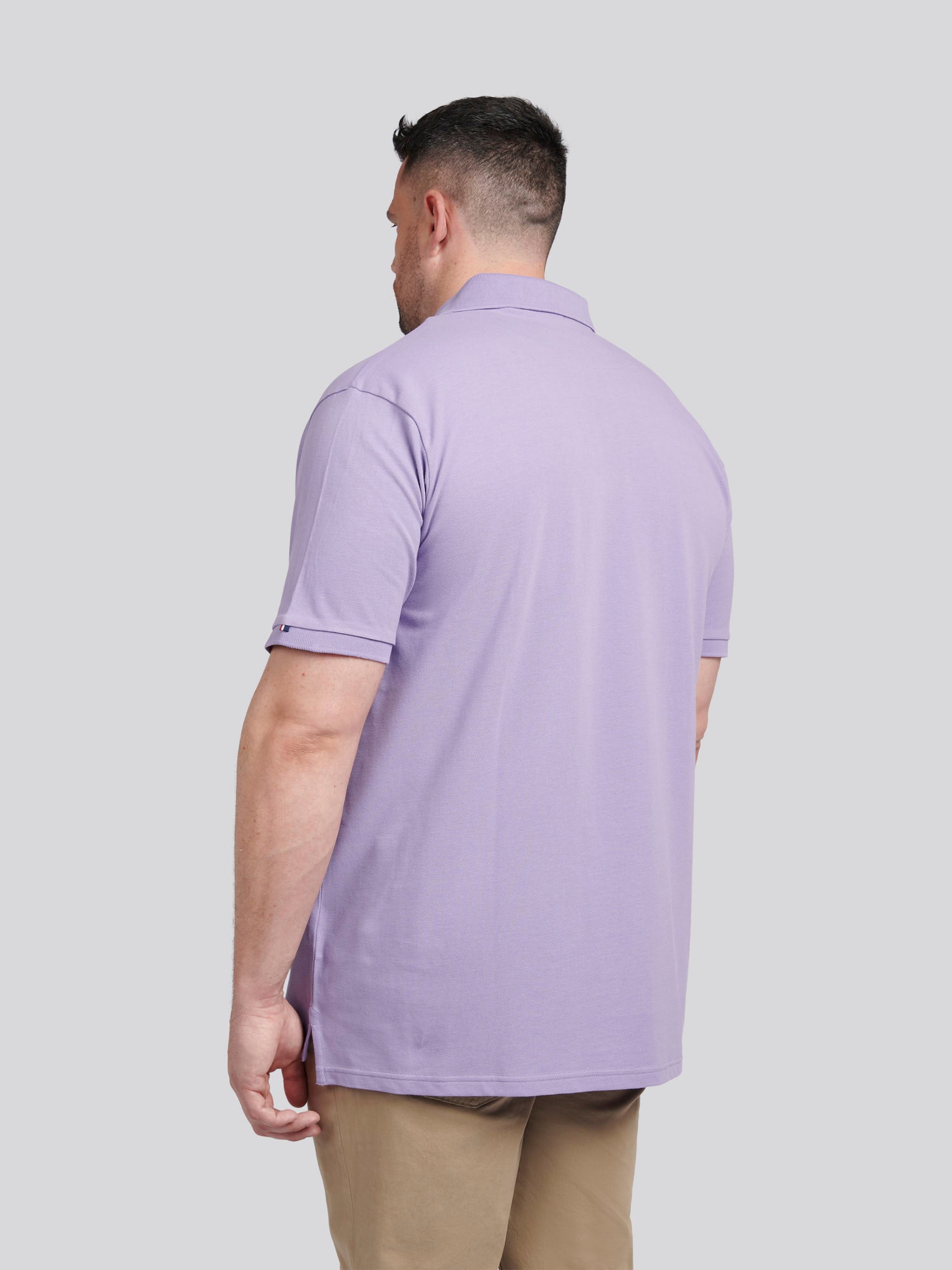 U.S. Polo Assn. Mens Big Tall Pique Polo Shirt in Chalk Violet U.S. Polo Assn. UK