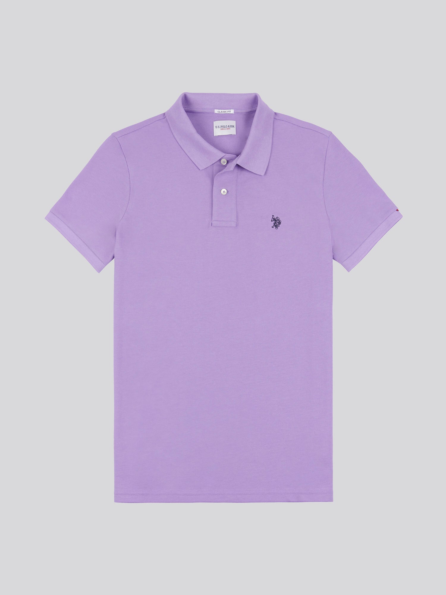 Mens Big & Tall Pique Polo Shirt in Chalk Violet