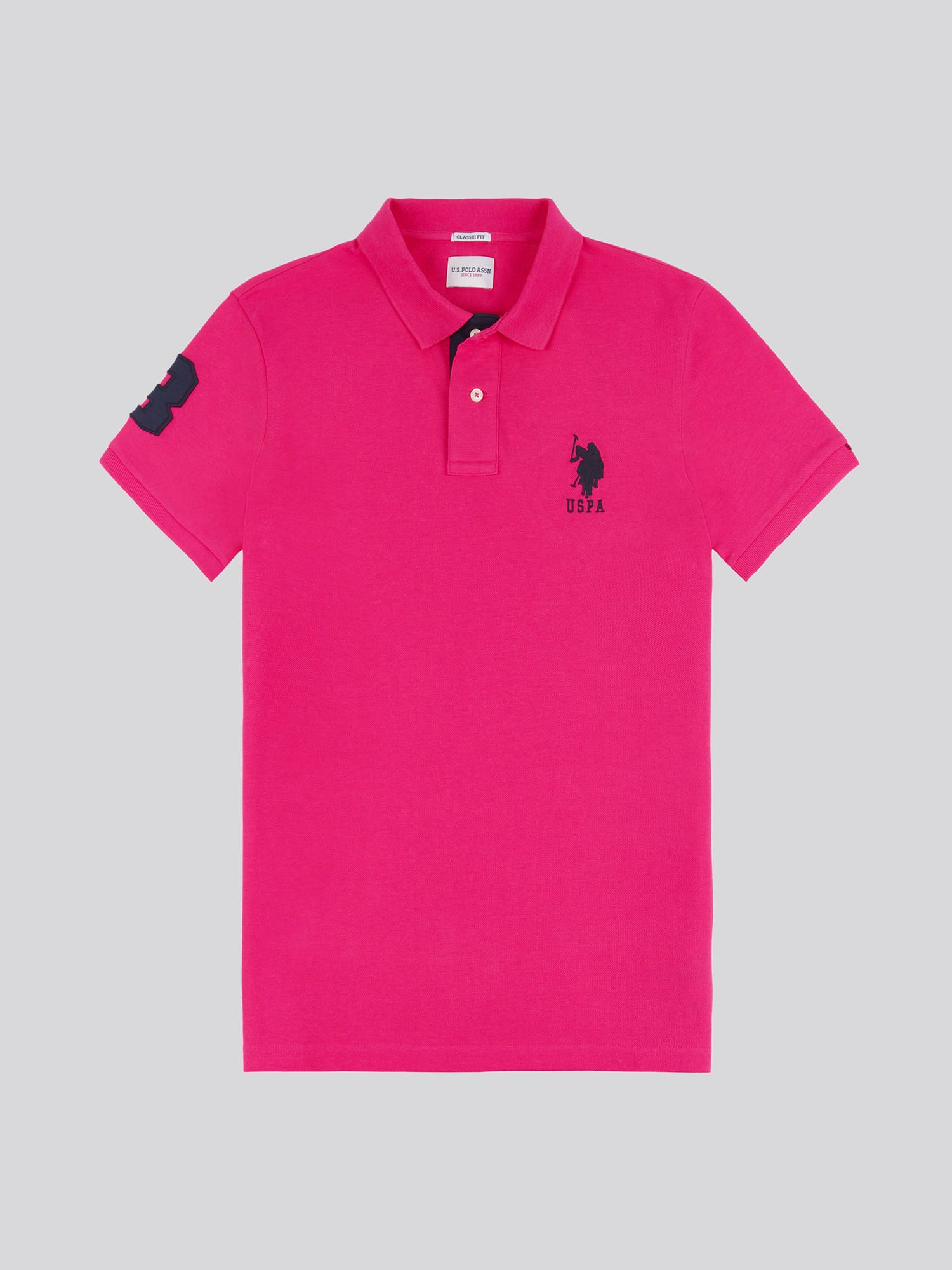 Mens Big & Tall Player 3 Pique Polo Shirt in Raspberry Sorbet