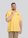 Mens Big & Tall Player 3 Pique Polo Shirt in Sunset Gold