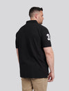 Mens Big & Tall Player 3 Pique Polo Shirt in Black Bright White DHM