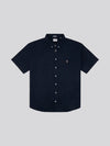 Mens Big & Tall Short Sleeve Oxford Shirt in Dark Sapphire Navy