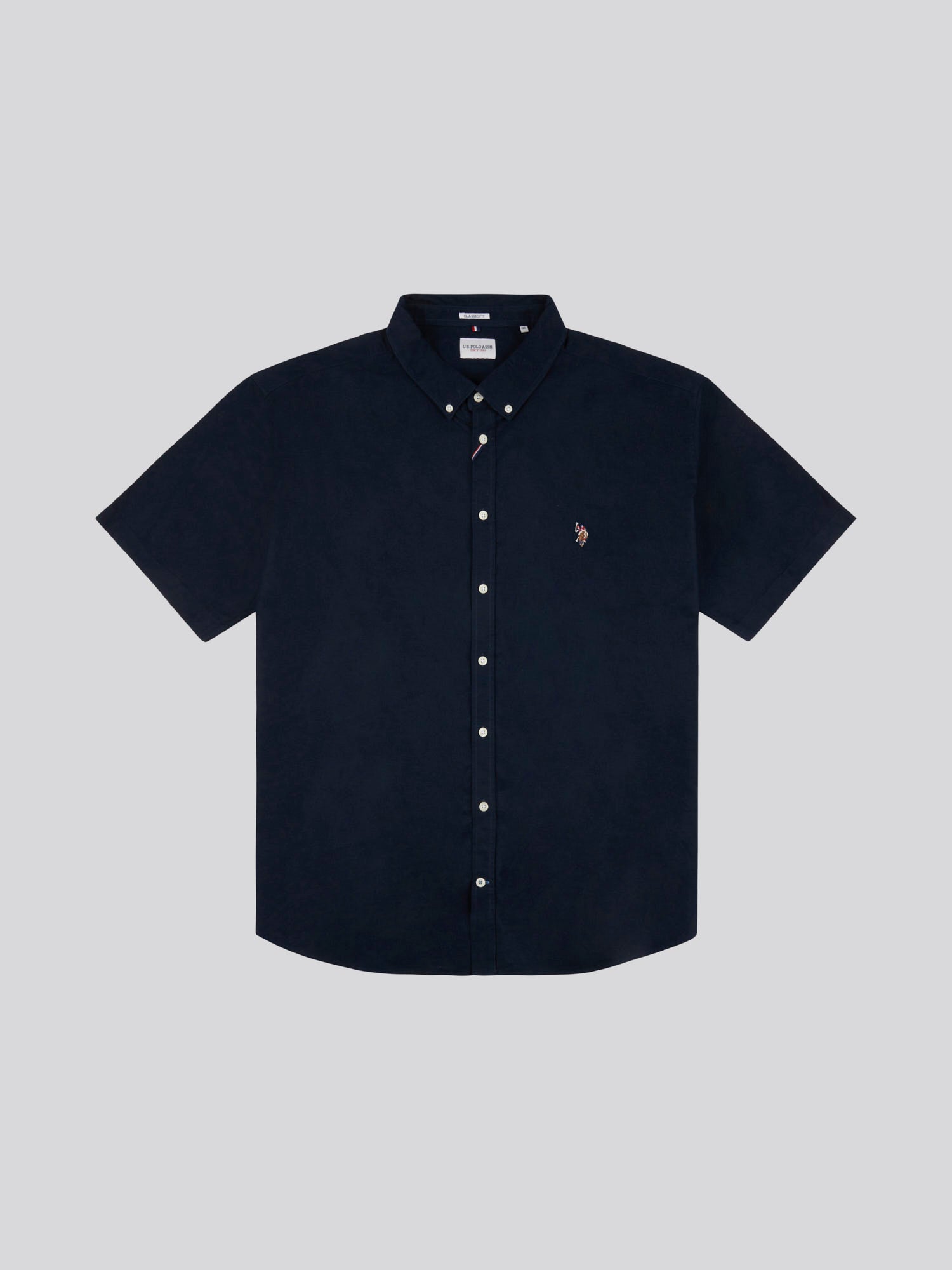 Mens Big & Tall Short Sleeve Oxford Shirt in Dark Sapphire Navy