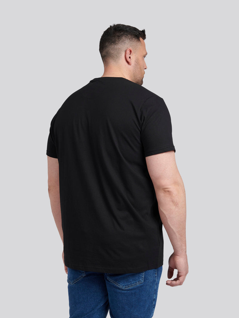 Mens Big & Tall Stripe Rider T-Shirt in Black