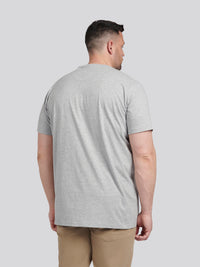 Mens Big & Tall Stripe Rider T-Shirt in Vintage Grey Heather