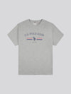 Mens Big & Tall Stripe Rider T-Shirt in Vintage Grey Heather