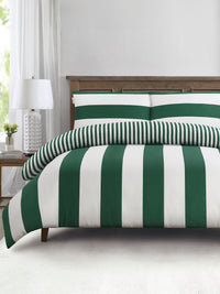 U.S. Polo Assn. Pure Cotton Block Stripe Duvet Set Green Jacket