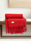 U.S. Polo Assn. Premium Super Soft Hanging Throw Haute Red