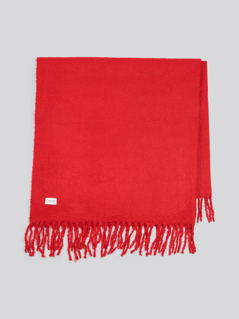 U.S. Polo Assn. Premium Super Soft Hanging Throw Haute Red