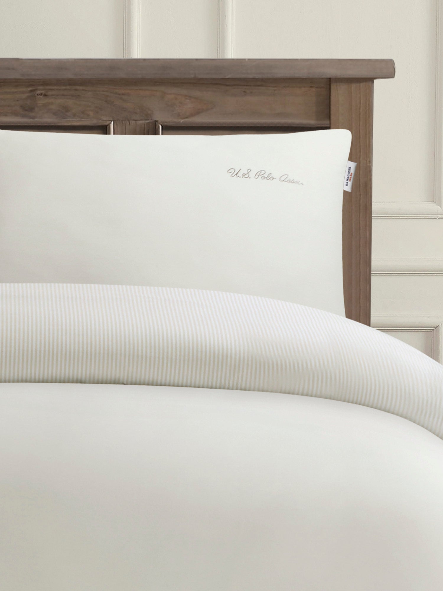 U.S. Polo Assn. Pure Cotton Chambray Duvet Set Oatmeal