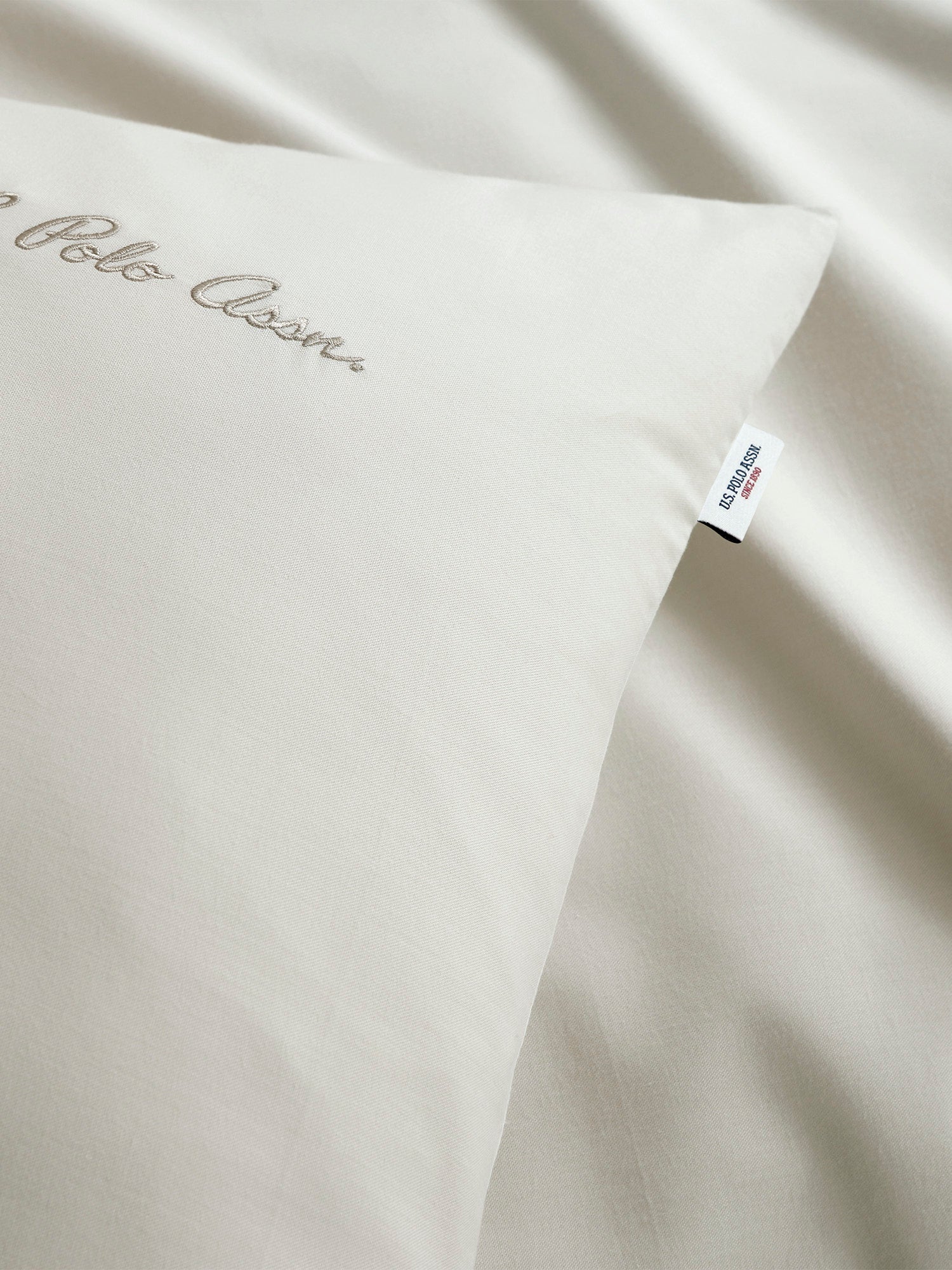 U.S. Polo Assn. Pure Cotton Chambray Duvet Set Oatmeal