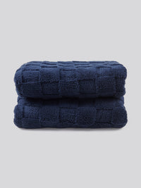 U.S. Polo Assn. Premium Plush Jacquard Throw Navy Iris