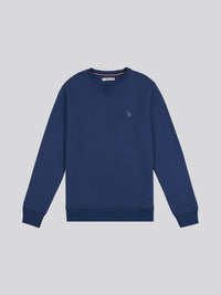 Mens Crew Neck Sweatshirt in Dark Denim