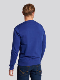 Mens Crew Neck Sweatshirt in Blue Print