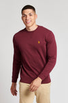 Mens Crew Neck Sweatshirt in Windsor Wine