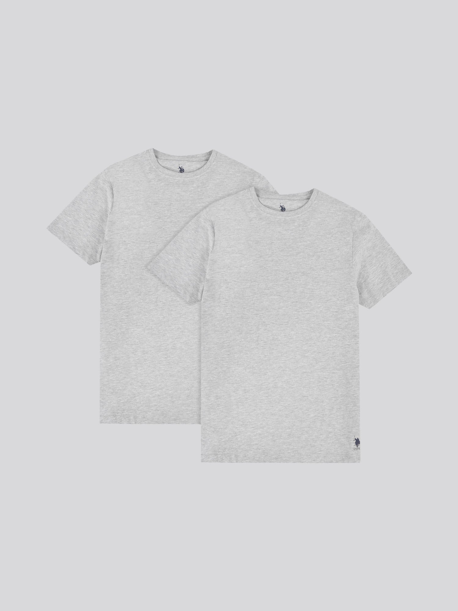 Mens 2 Pack Short Sleeve Lounge T-Shirts in Vintage Grey Heather