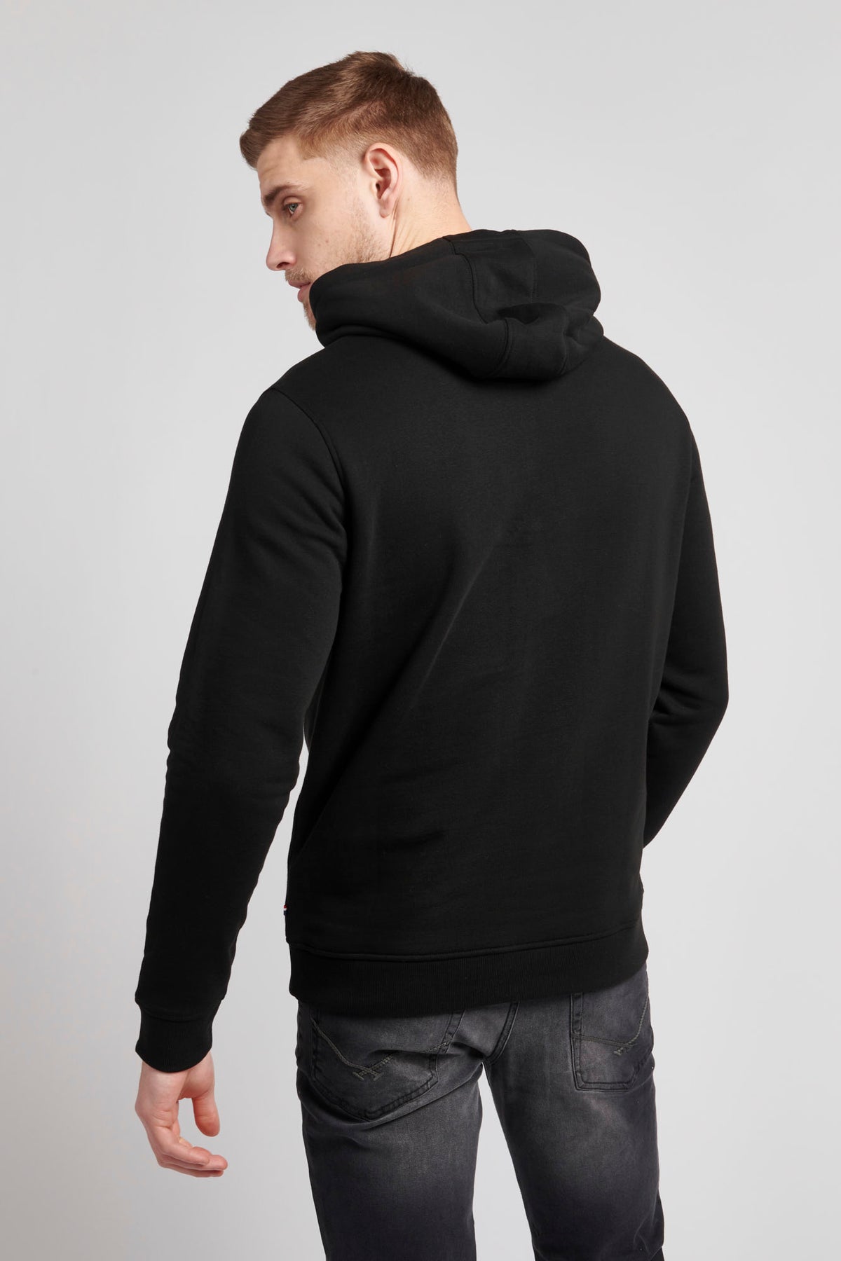 Mens Classic Fleece Hoodie in Black