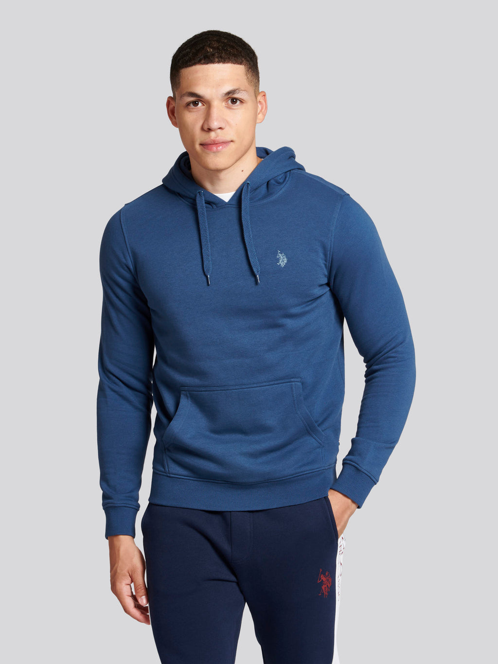 Mens Classic Fleece Hoodie in Dark Denim – U.S. Polo Assn. UK