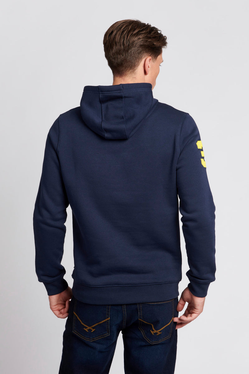 Mens Player 3 Hoodie in Navy Blazer Yellow DHM