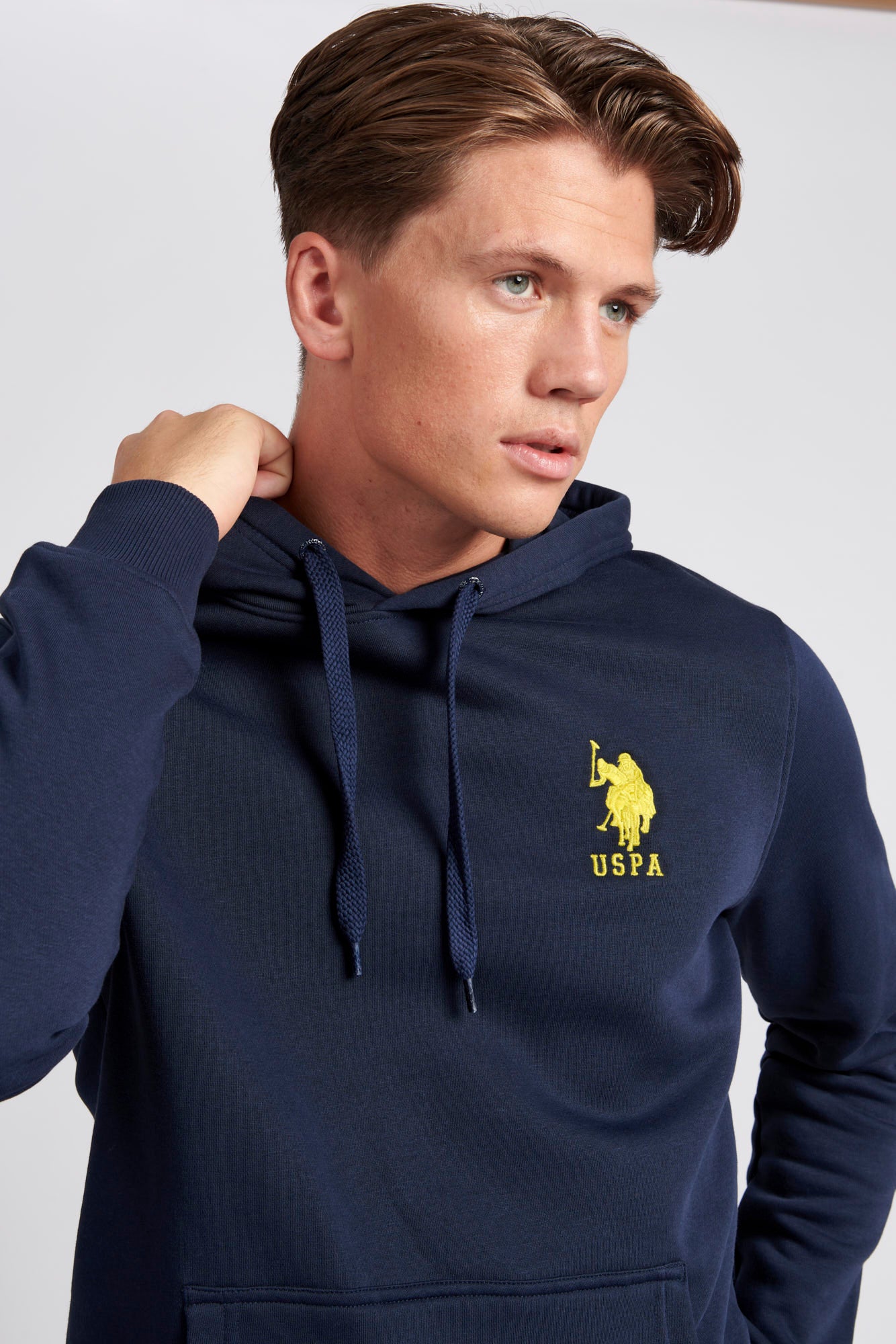 Mens Player 3 Hoodie in Navy Blazer Yellow DHM