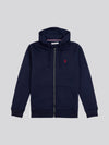 Mens Fleece Zip Hoodie in Navy Blue