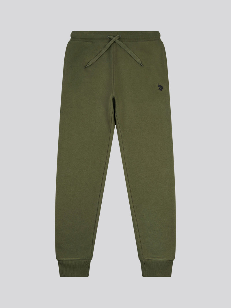 Mens Fleece Joggers in Army Green