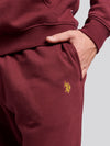 Mens Fleece Joggers in Windsor Wine