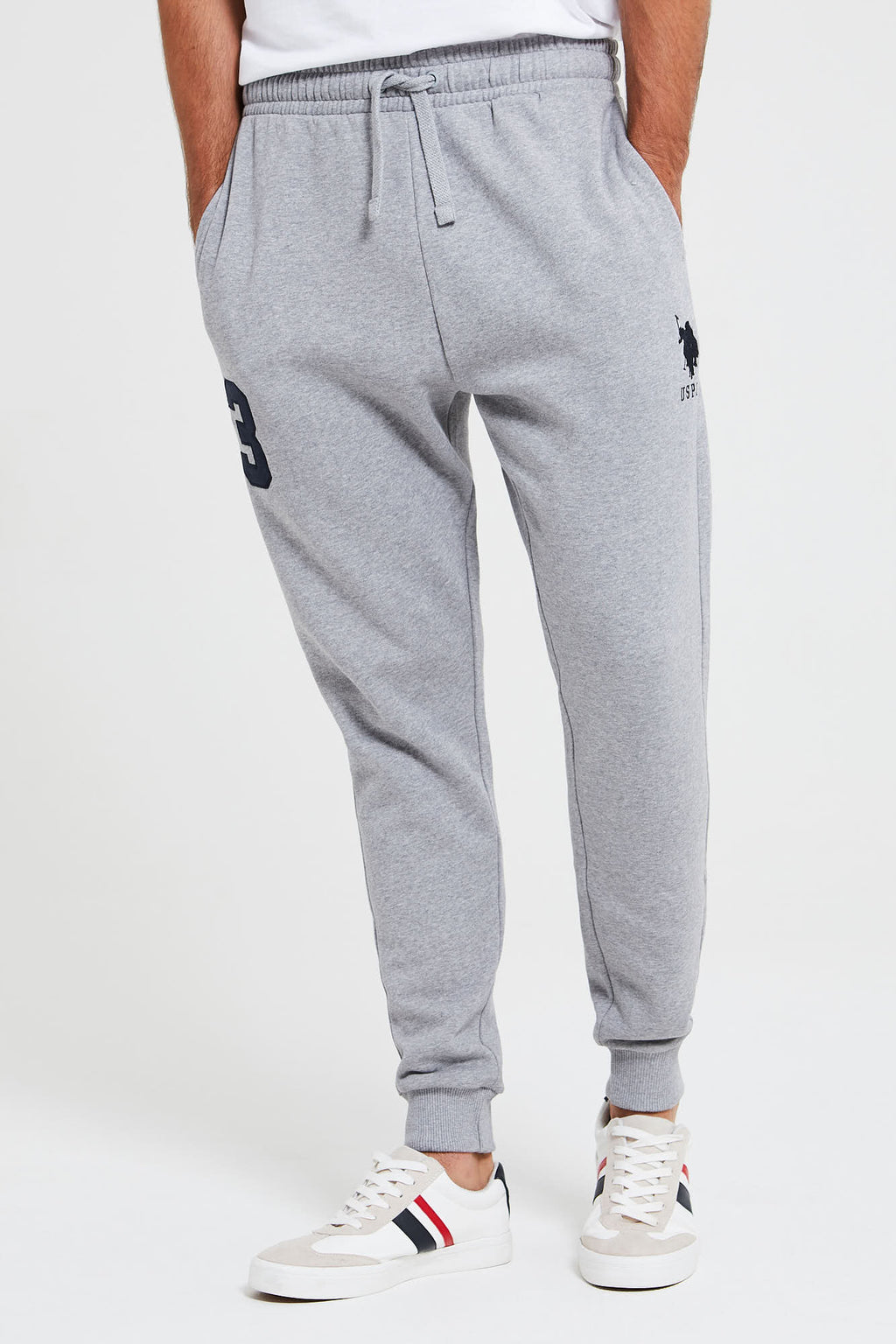 Mens Player 3 Joggers in Vintage Grey Heather – U.S. Polo Assn. UK