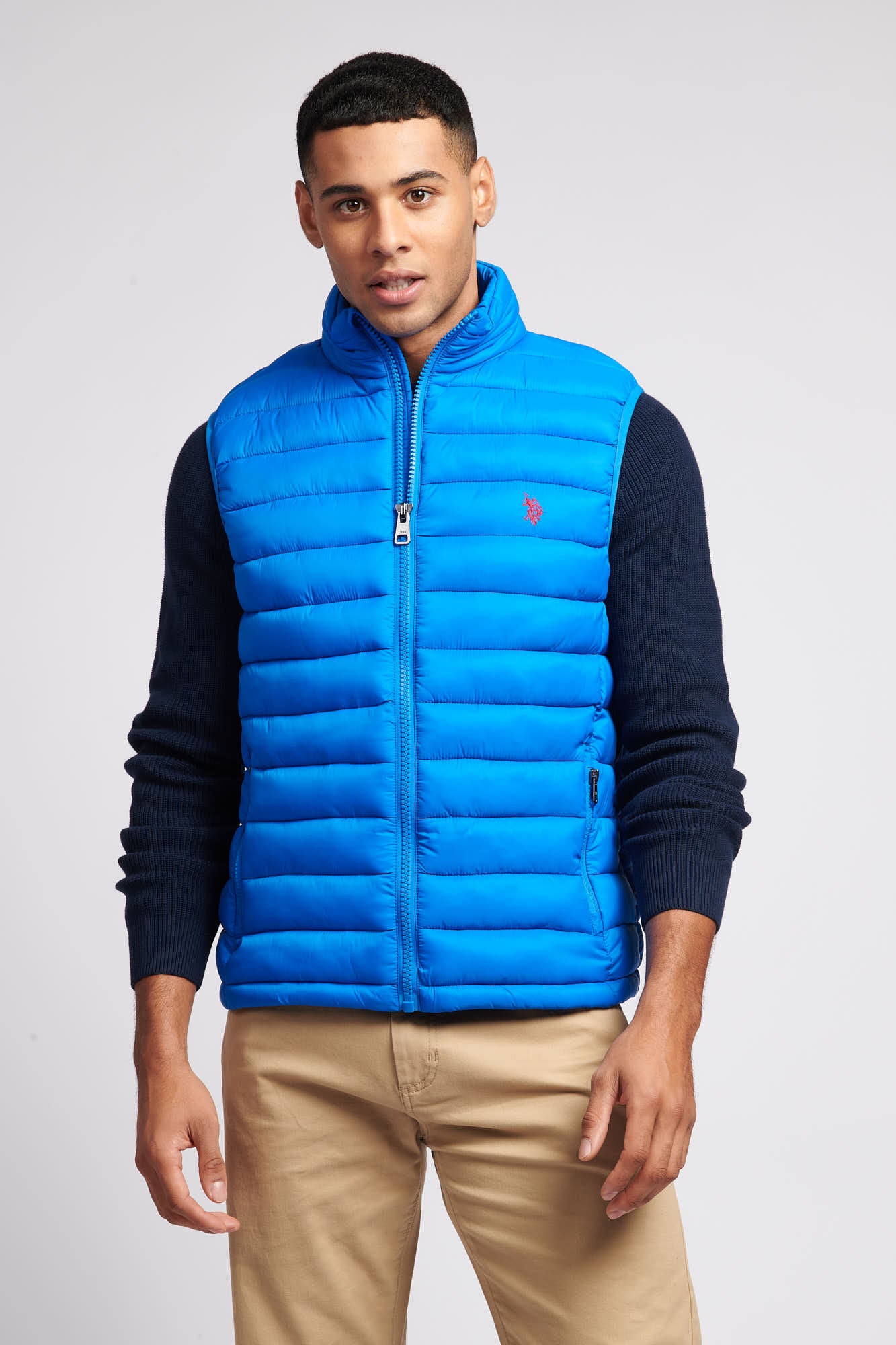 Mens Bellow Gilet in Directoire Blue