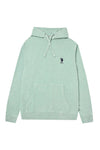 Mens Acid Wash Hoodie in Green Ash