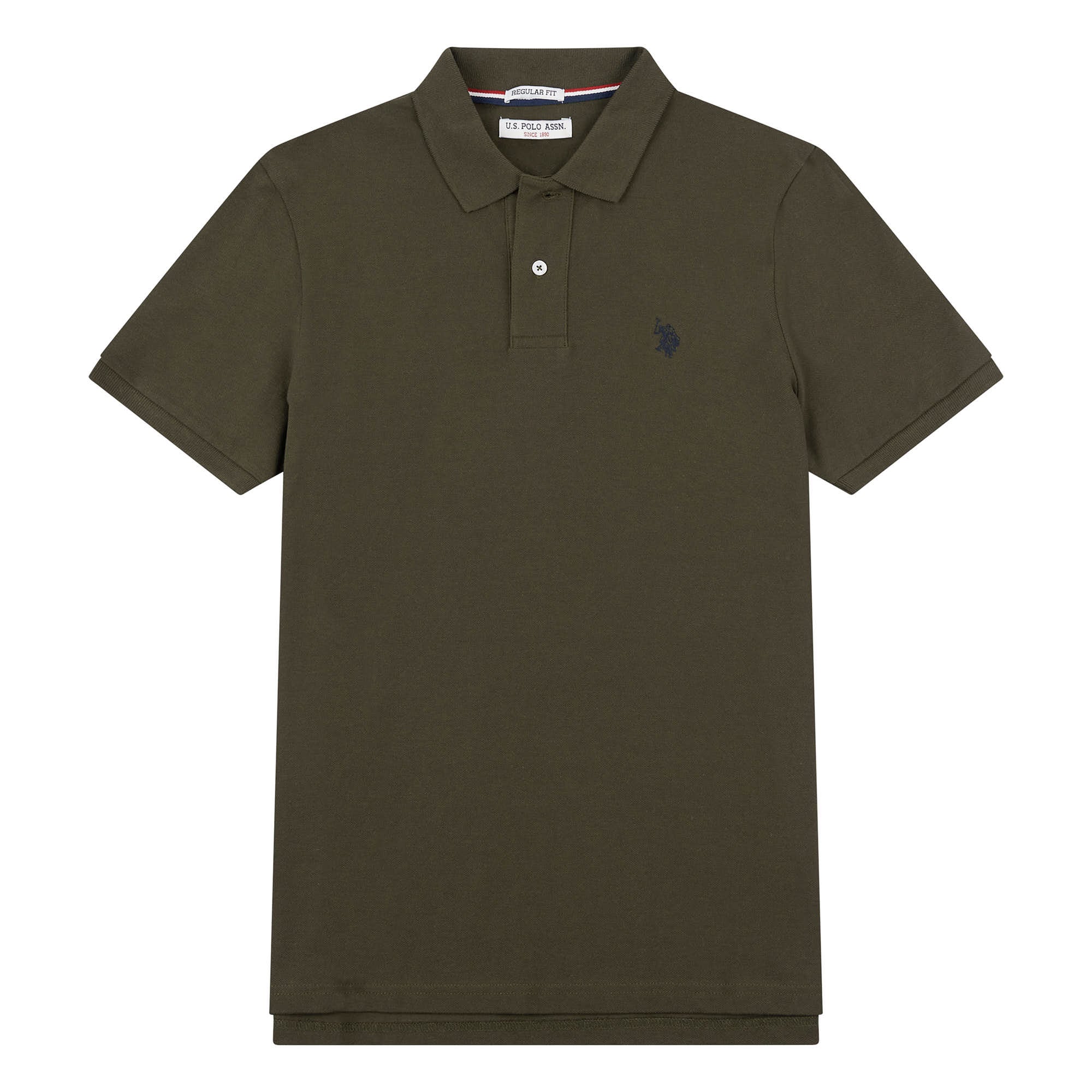 Mens Pique Polo Shirt in Forest Night