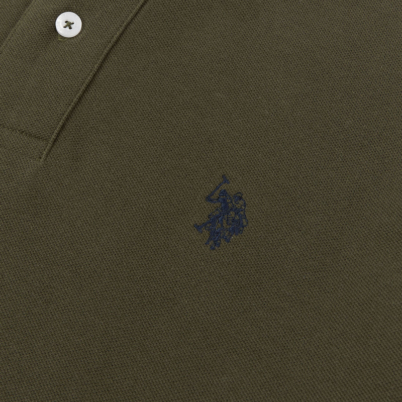 Mens Pique Polo Shirt in Forest Night