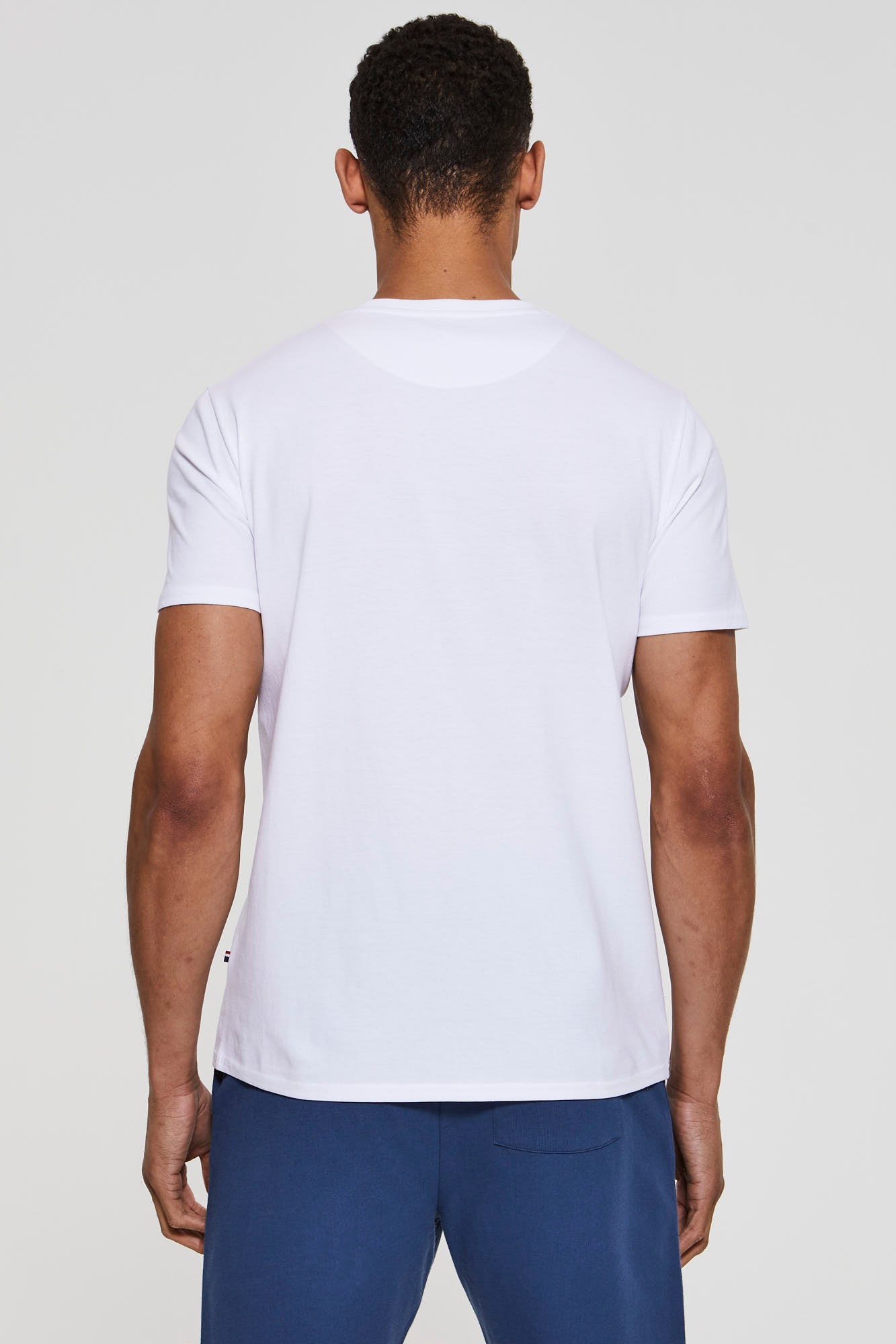 Mens Stripe Rider Graphic T-Shirt in Bright White