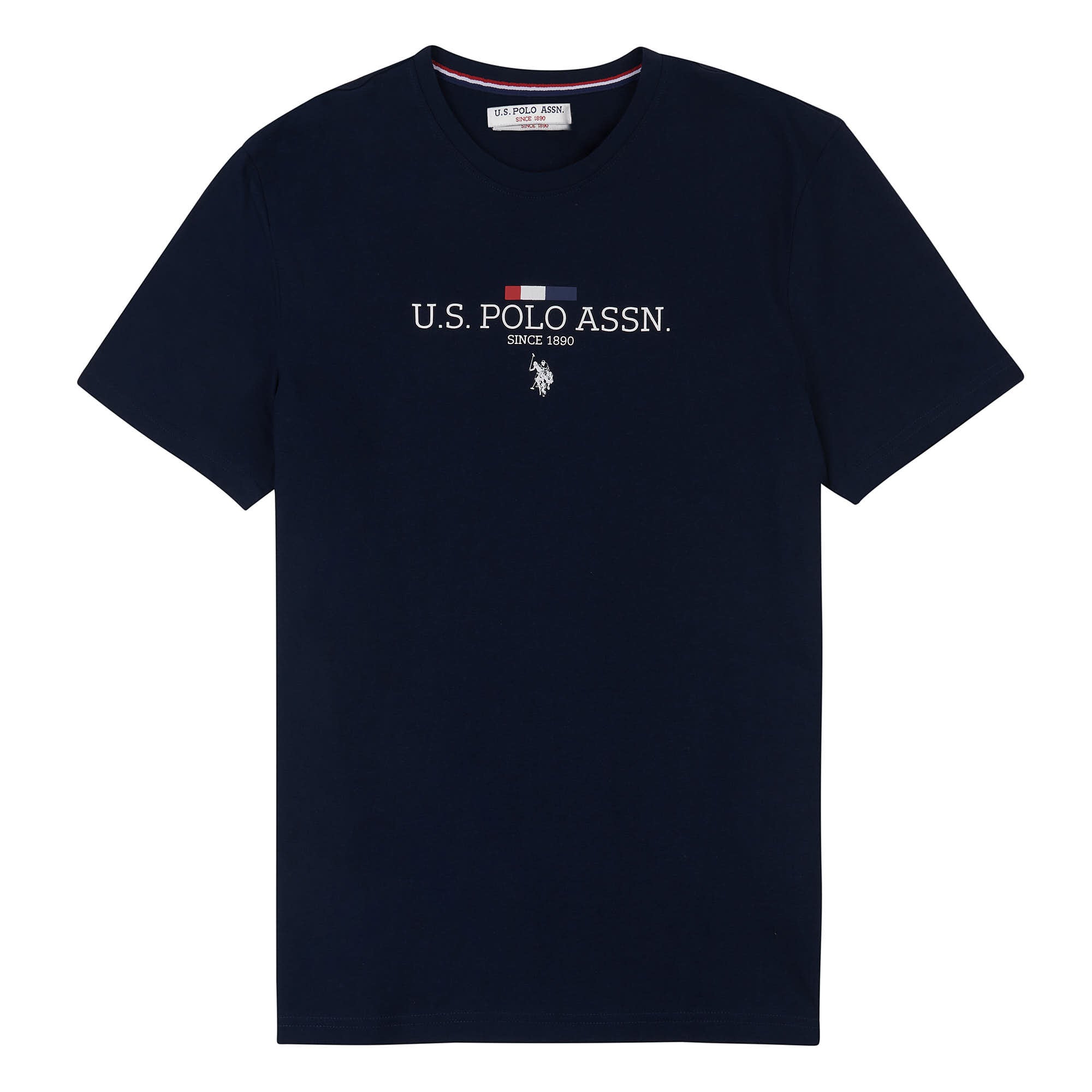 Mens Stacked Heritage T-Shirt in Navy Blue