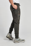 Mens Stacked Joggers in Charcoal Grey Marl