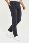 Mens 5 Pocket Slim Fit Denim Jeans in Grey Wash