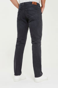 Mens 5 Pocket Slim Fit Denim Jeans in Grey Wash