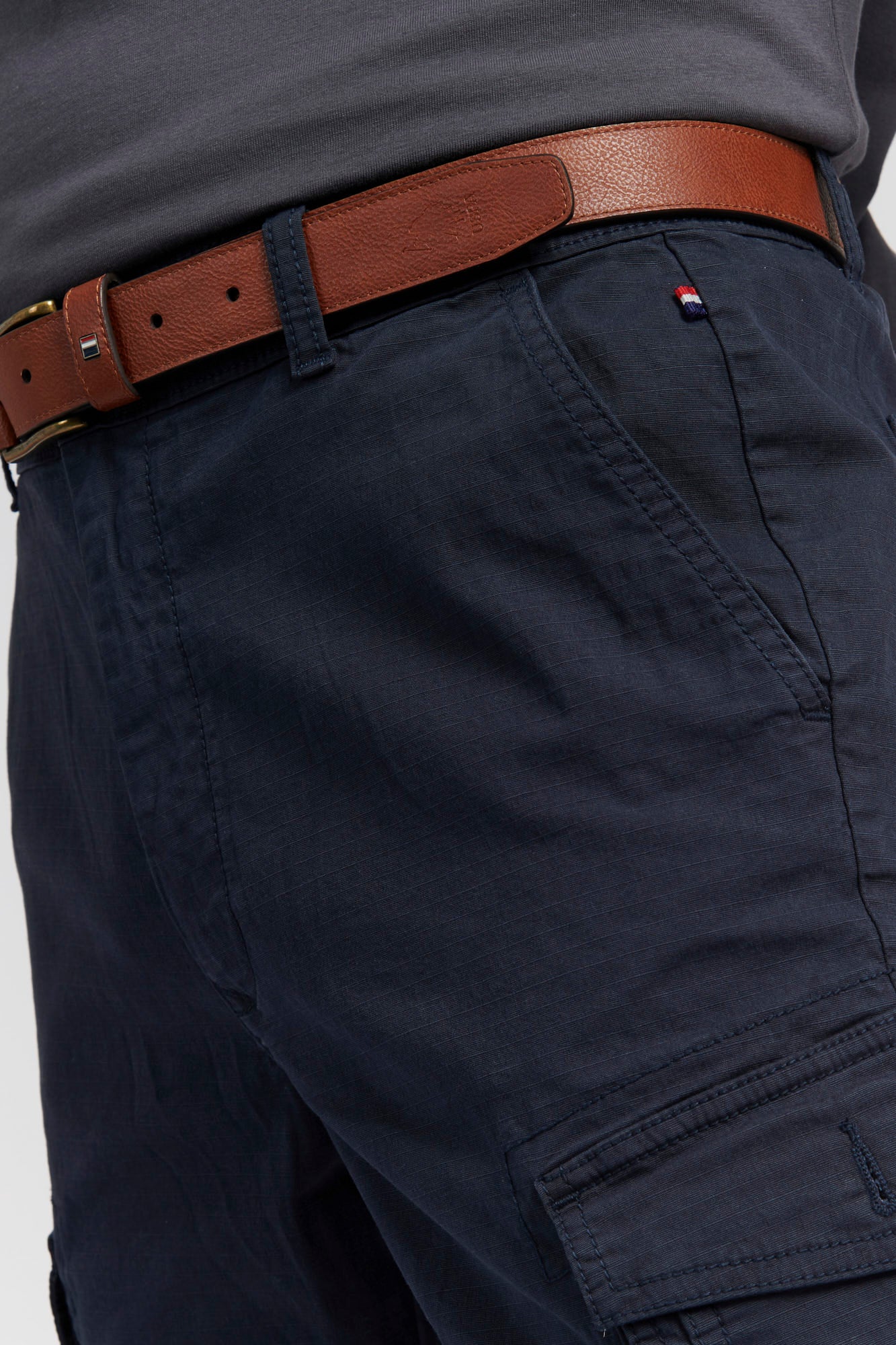 Mens Ripstop Cargo Shorts in Navy Blue