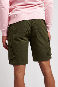 Mens Ripstop Cargo Shorts in Army Green