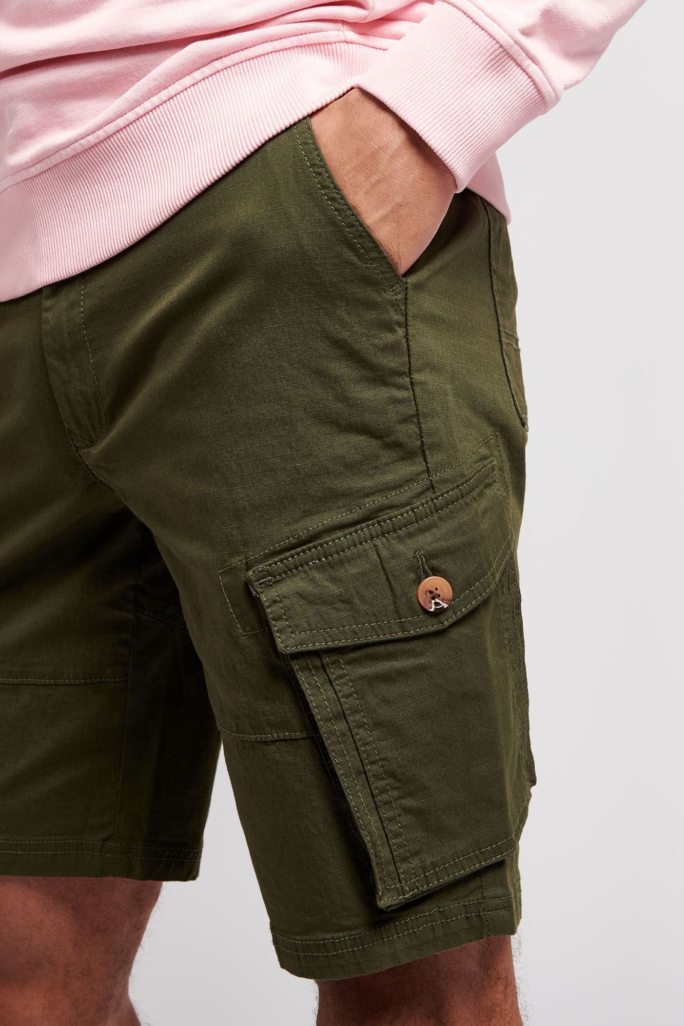 Mens Ripstop Cargo Shorts in Army Green U.S. Polo Assn. UK