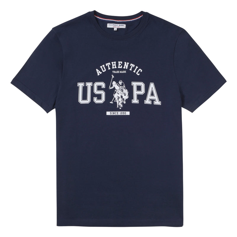 Mens Authentic USPA Graphic T-Shirt in Navy Blue