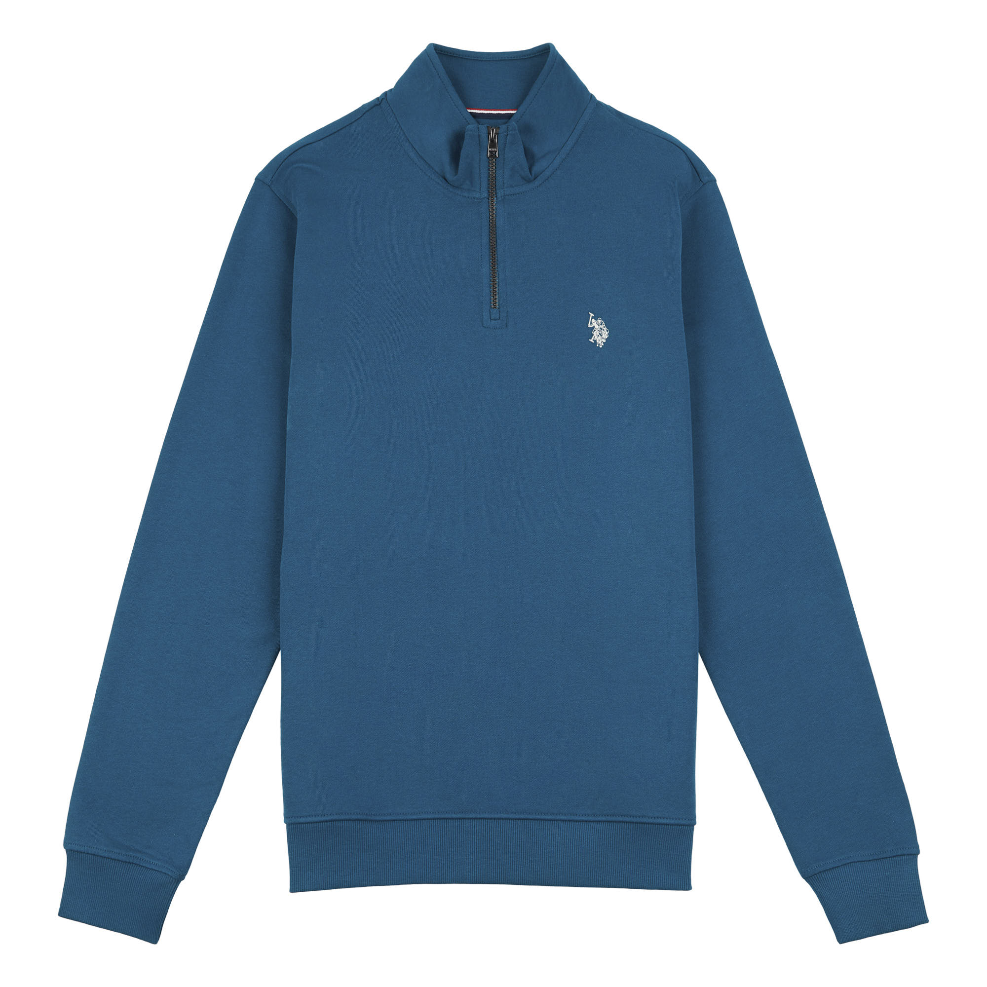 Mens Funnel Neck Quarter Zip Sweatshirt in Legion Blue