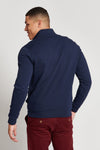 Mens Funnel Neck Quarter Zip Sweatshirt in Navy Blazer Estate Blue DHM