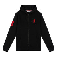 Mens Player 3 Zip-Through Hoodie in Black