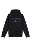 Mens Striped Rider Hoodie in Black